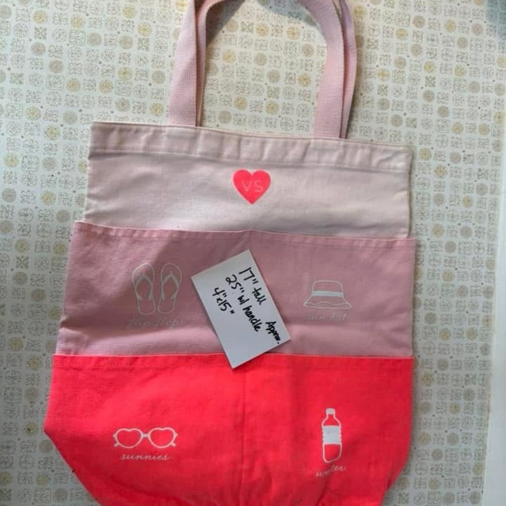 Victoria's Secret Pink and Coral Tote Bag
